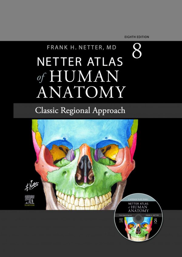 Atlas of Human Anatomy netter گلاسه همراه با قاب و Appendix و  DVD
